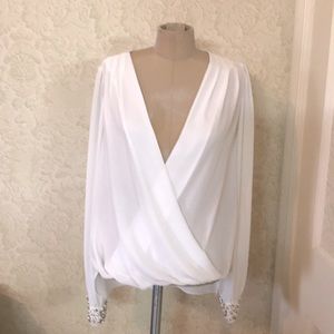 White cocktail blouse new never used
